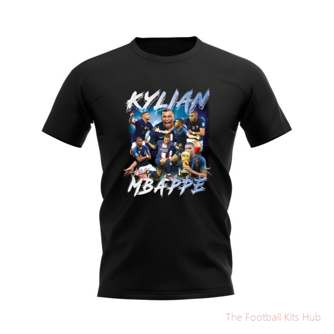 Kylian Mbappe Bootleg Football T-Shirt (Black)