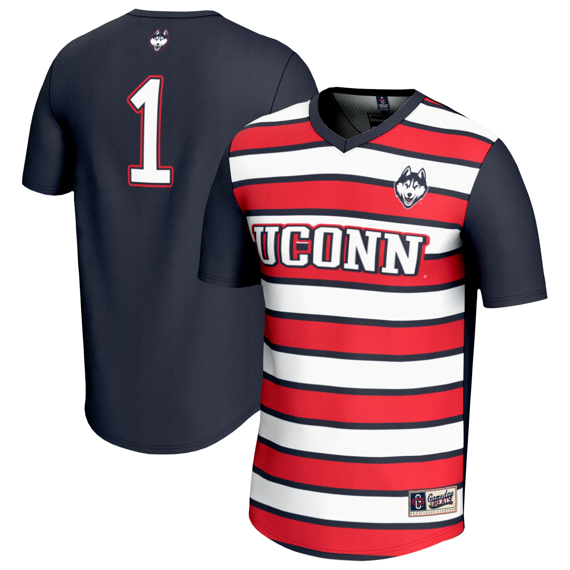 [LK] UConn Huskies GameDay Greats Unisex Lightweight Soccer Fashion Jersey - Navy
