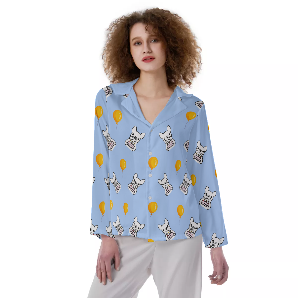 Frenchie-Fan Minimal-Aesthetic Luna - Women's Pajamas for Fashion Lovers