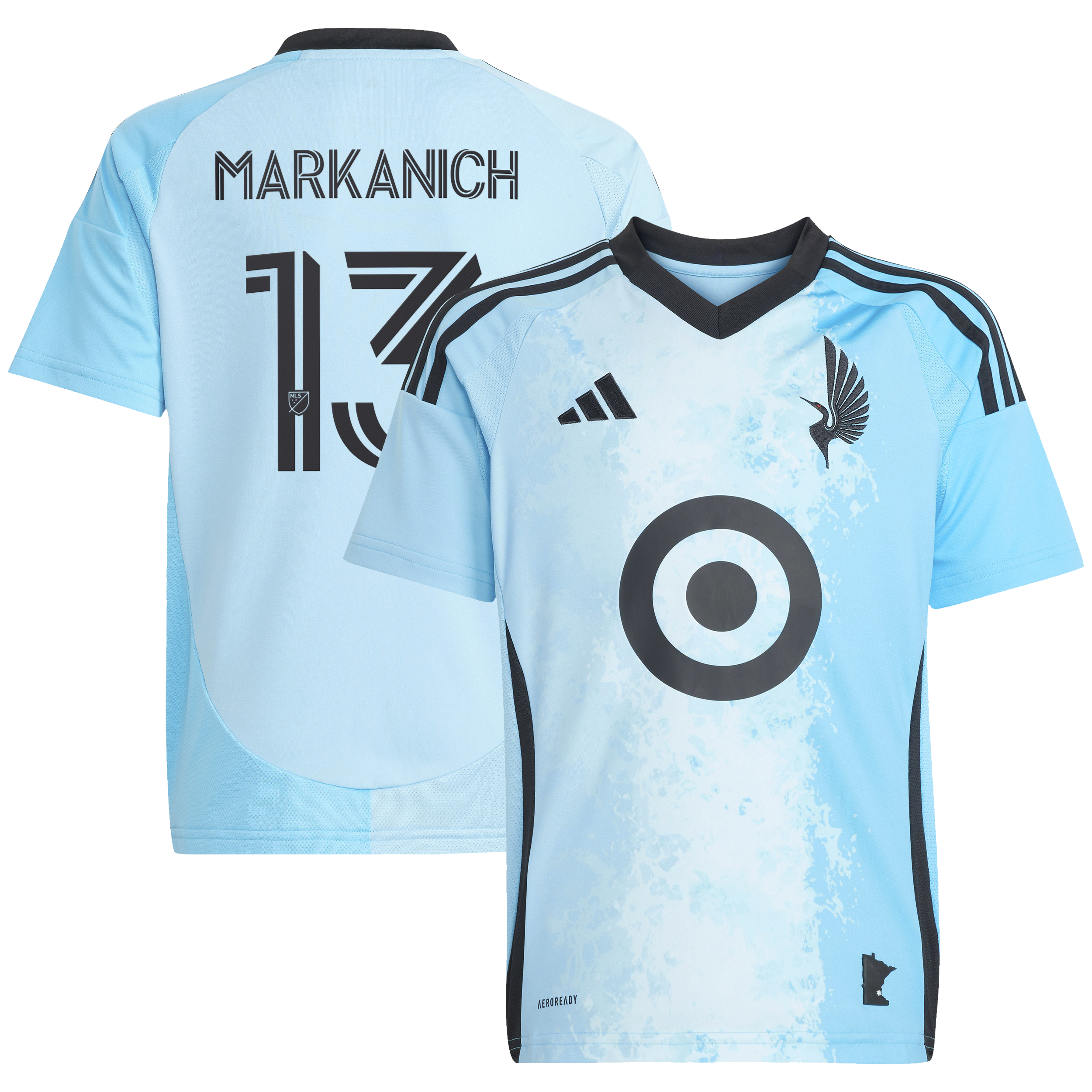 [SJH] Anthony Markanich Minnesota United FC Youth 2025 CONVERGENCE Replica Jersey - Blue