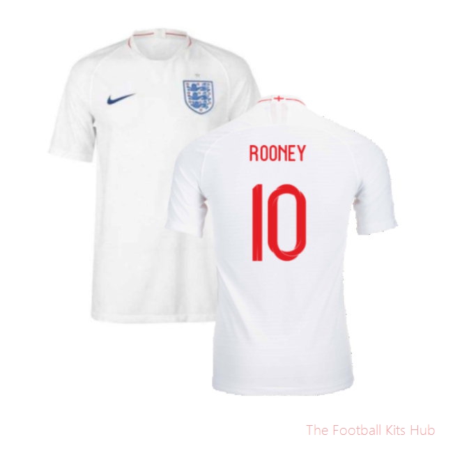 2018-2019 England Authentic Home Shirt (Rooney 10)