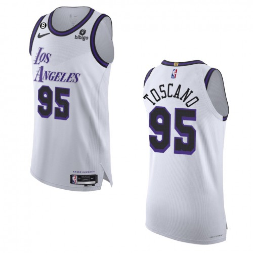 Lakers White Angeles Lakers #95 Nike Jersey - Great Value Game Day Wear