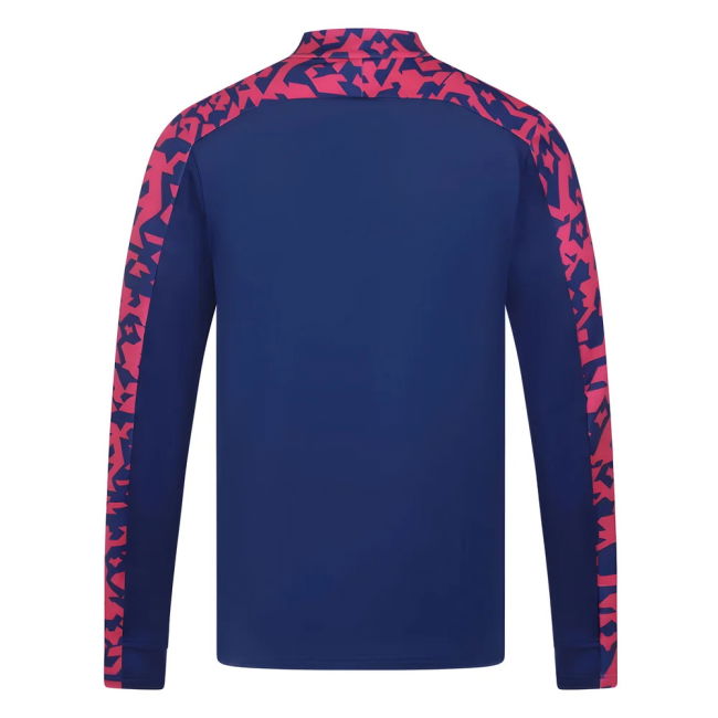 Women's 2024-2025 Wolves Pre Match 1/4 Zip Top (Blue/Pink)