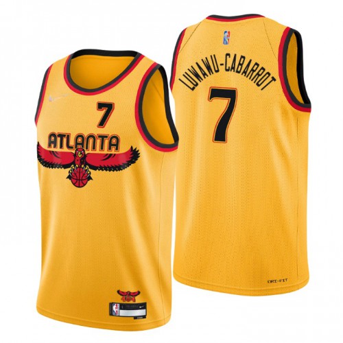 ATL Gold Nike A. Hawks #7 NBA Jersey Basketball Jersey Game Day Wear