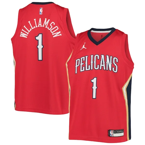 Zion Williamson NOP Swingman Jersey - trendy top-tier - Red NBA