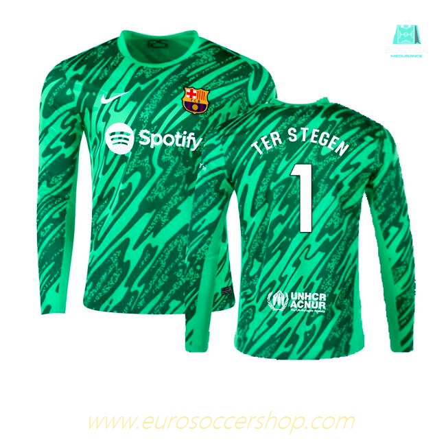 2024-2025 Barcelona Home Goalkeeper Shirt (Green) (Ter Stegen 1)