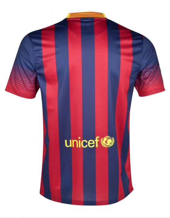 Breathable Barca 13-14 Barcelona Home Jersey Whole KitShirtShortSocks