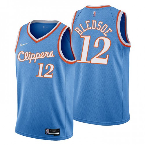 Blue Nike Angeles Clippers #12 Clippers Jersey - Performance Fabric