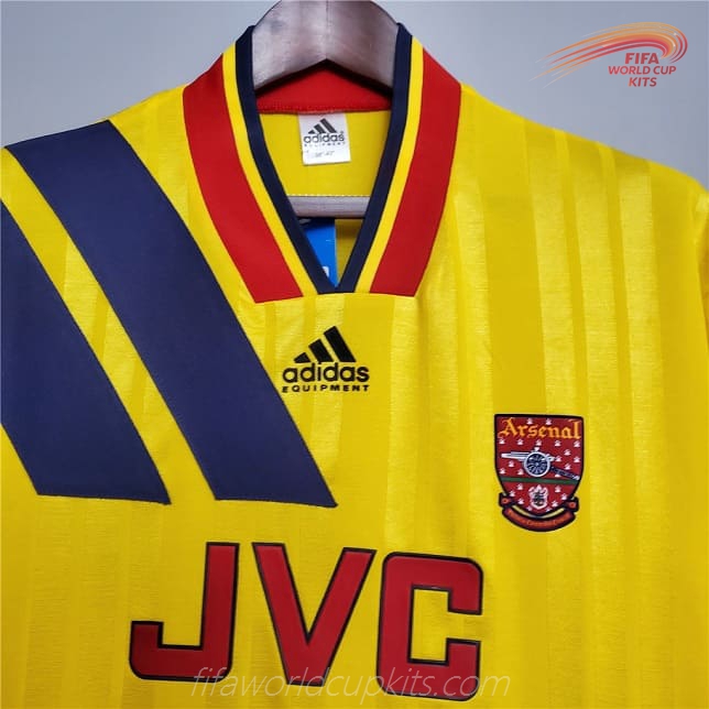 Arsenal 93-94 Away Yellow Football Kit