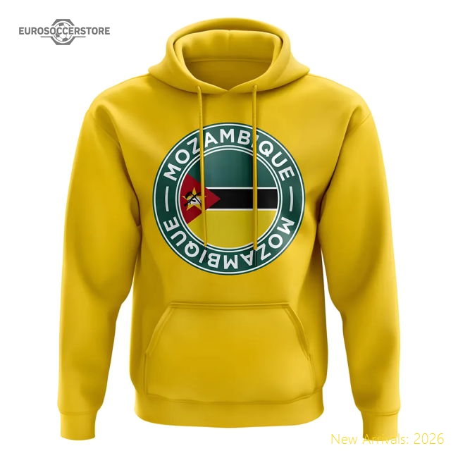 Top-grade Mozambique Football Badge Hoodie (yellow) - Fantastic Value
