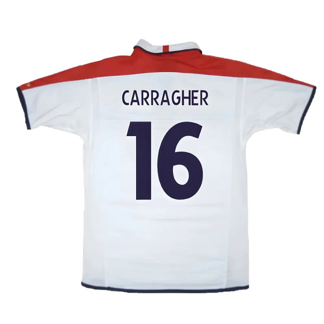 Carragher 16 Player Issue Style England Home Pro Shirt 2003-2004