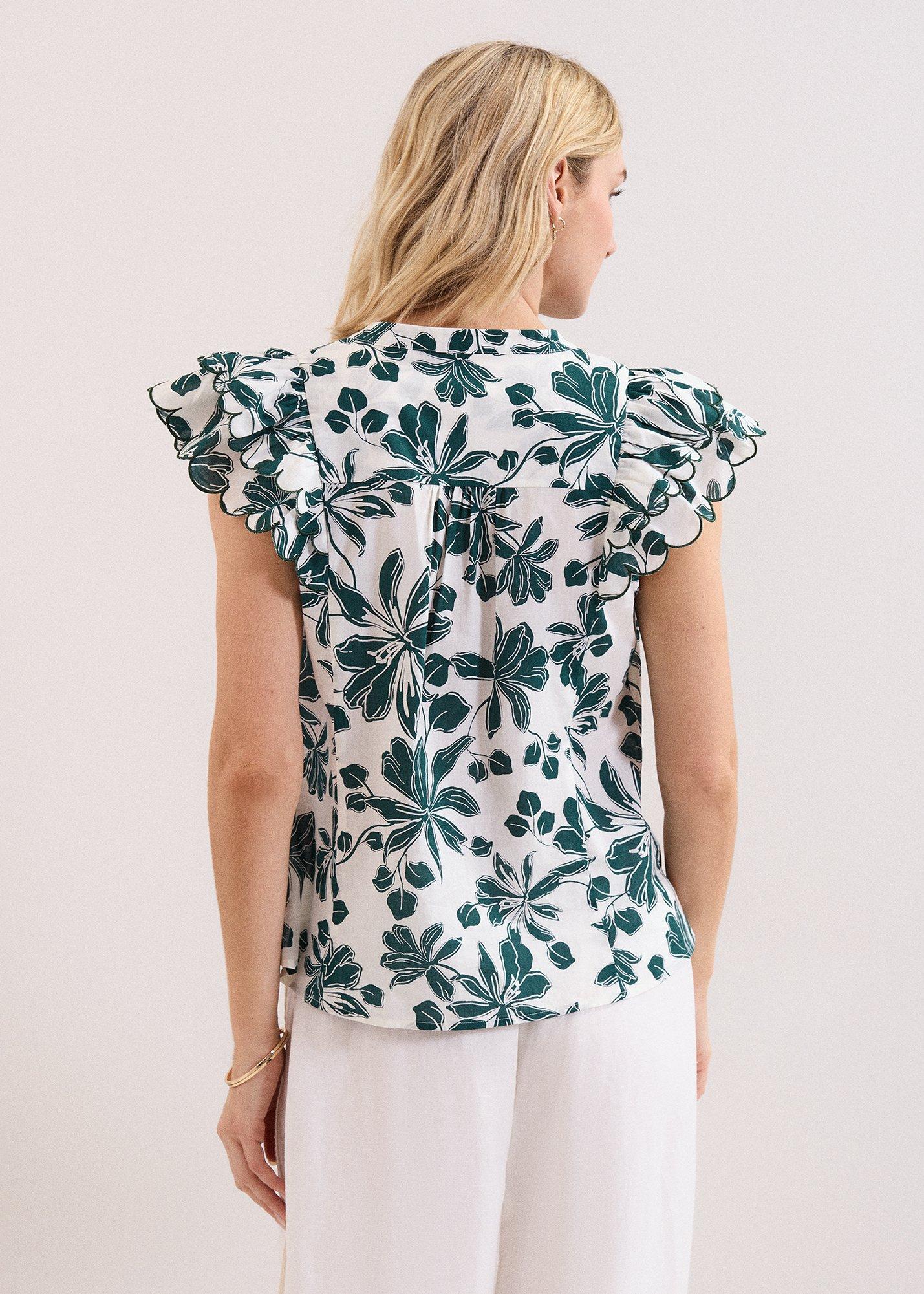 Rena Cotton Floral Blouse