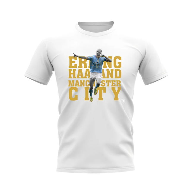 Professional Man City Erling Haaland Manchester City Player Tee (Wh...