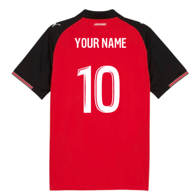 Professional-Grade 2025-2026 Stade Rennais Home Shirt (Your Name)
