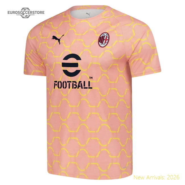Trending 2025-2026 Ac Milan Warm Up Jersey (Pink Fruit)