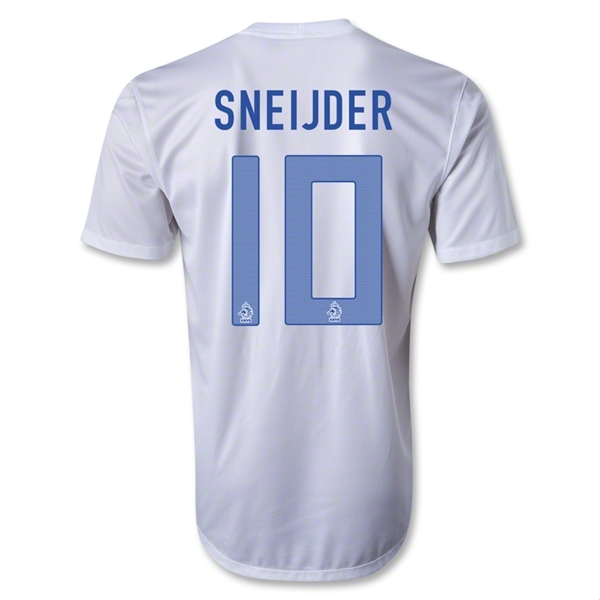 2013 Netherlands 10 SNEIJDER Away White Jersey Shirt - Official