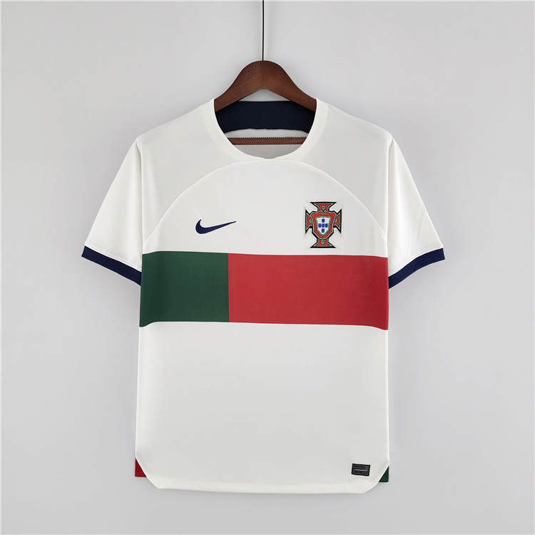 Portugal 2022 World Cup Away White Soccer Jersey Football Shirt -