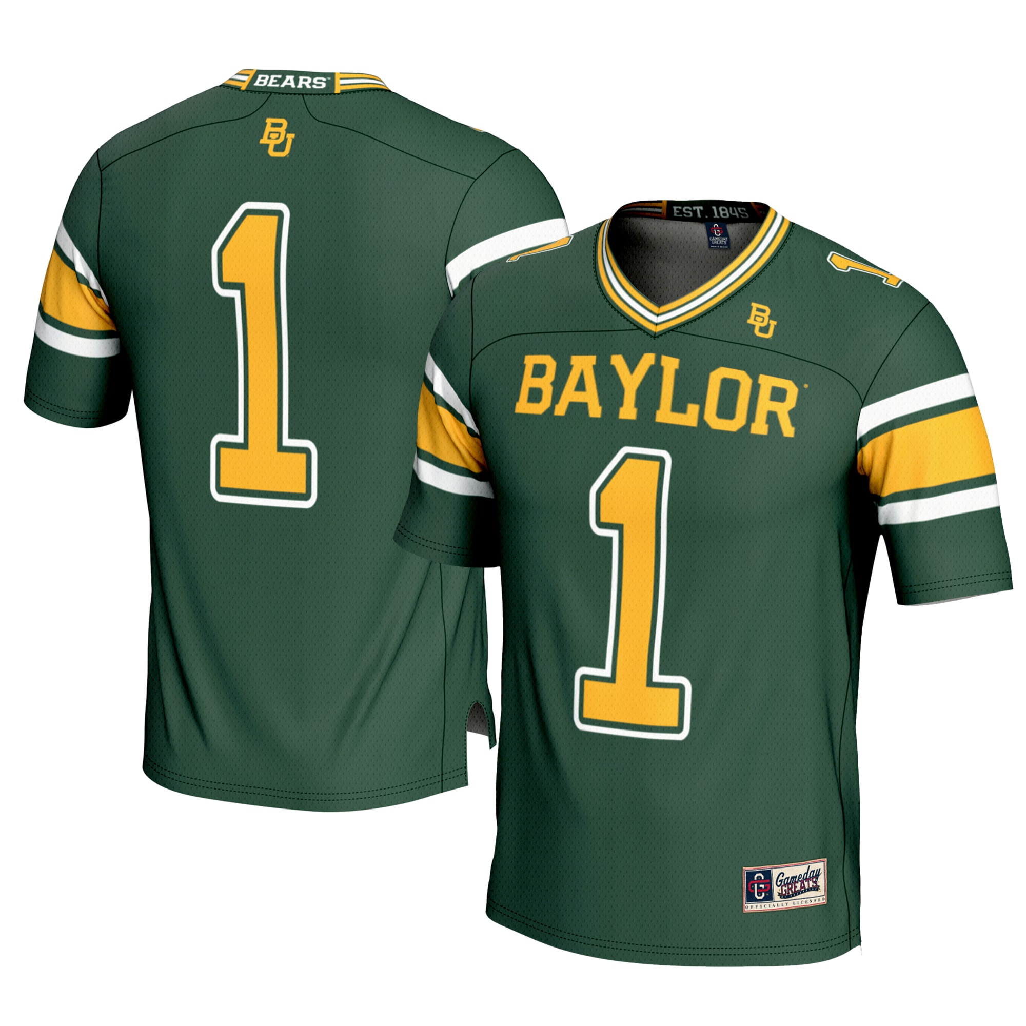 #1 Baylor Bears GameDay Greats 2026 Season Football Jersey - Green