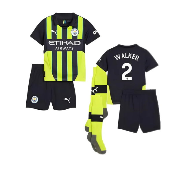 True Football Man City Away Mini Kit Walker #2 Official Licensed U...