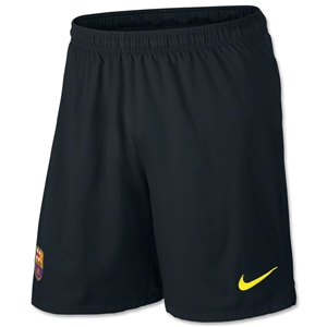 Comfort Fit Barca 13-14 Barcelona Away Black Soccer Jersey