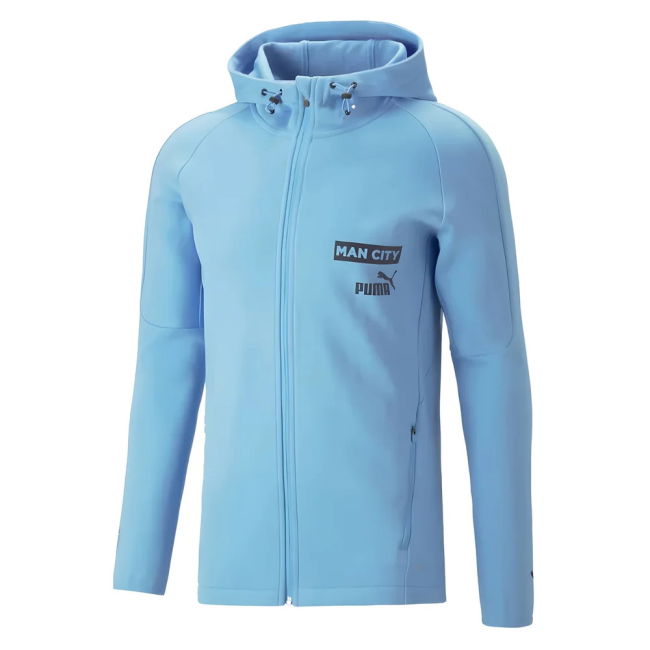 2023-2024 Manchester City Casuals Hoody Jacket (Light Blue) (Match ...