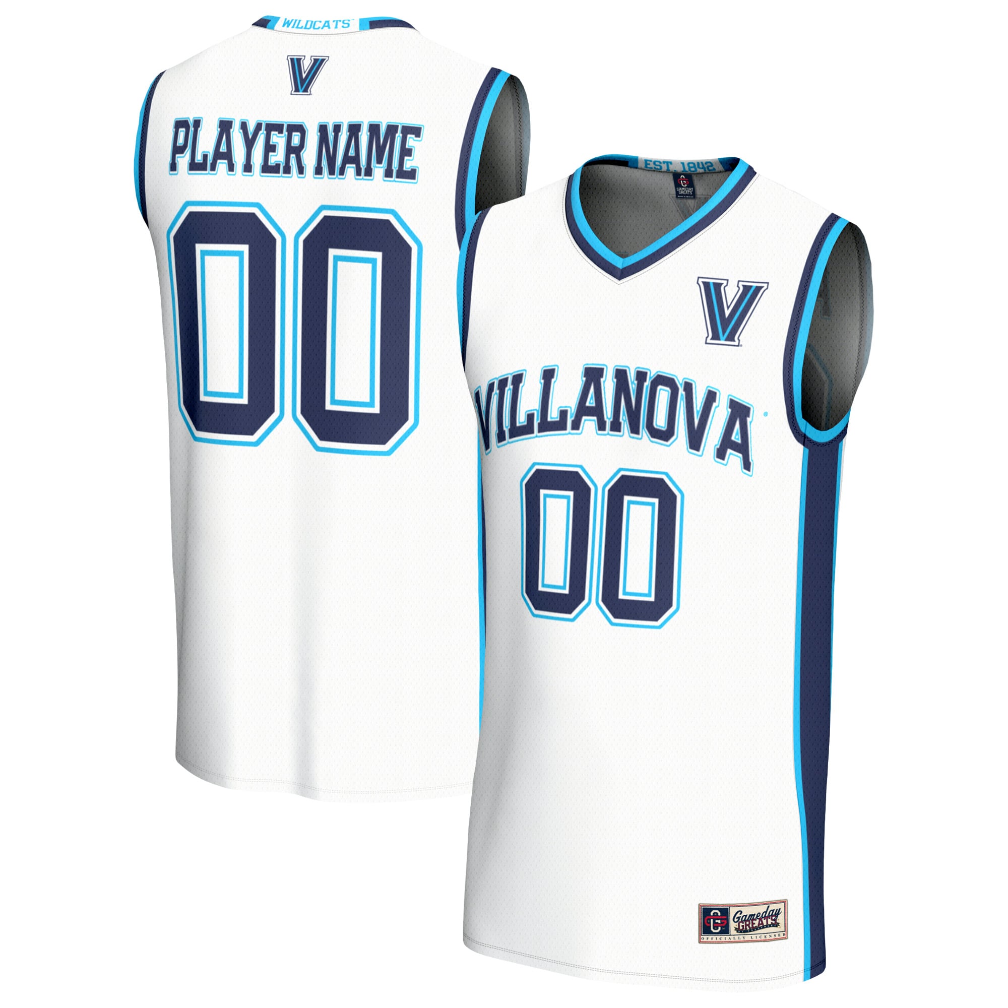 Villanova Wildcats GameDay Greats Youth Lightweight Collegiate Men's Basketball NIL Pick-A-Player Fashion Jersey - White