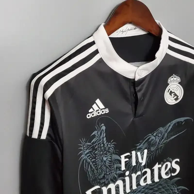 Cheap 2014-2015 Long Sleeve Real Madrid Third retro kit