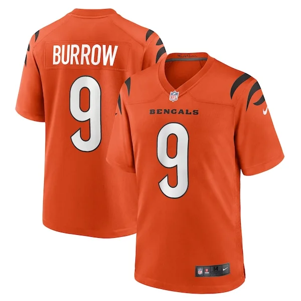 None Joe Burrow Game Jersey - Orange | NFL Player Jersey | NFL Footbal