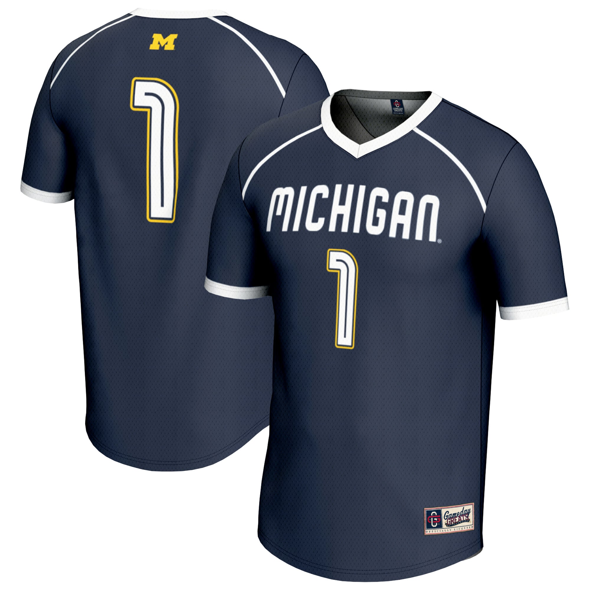 #1 Michigan Wolverines GameDay Greats Youth Lightweight Women's Lacrosse Fashion Jersey - Navy