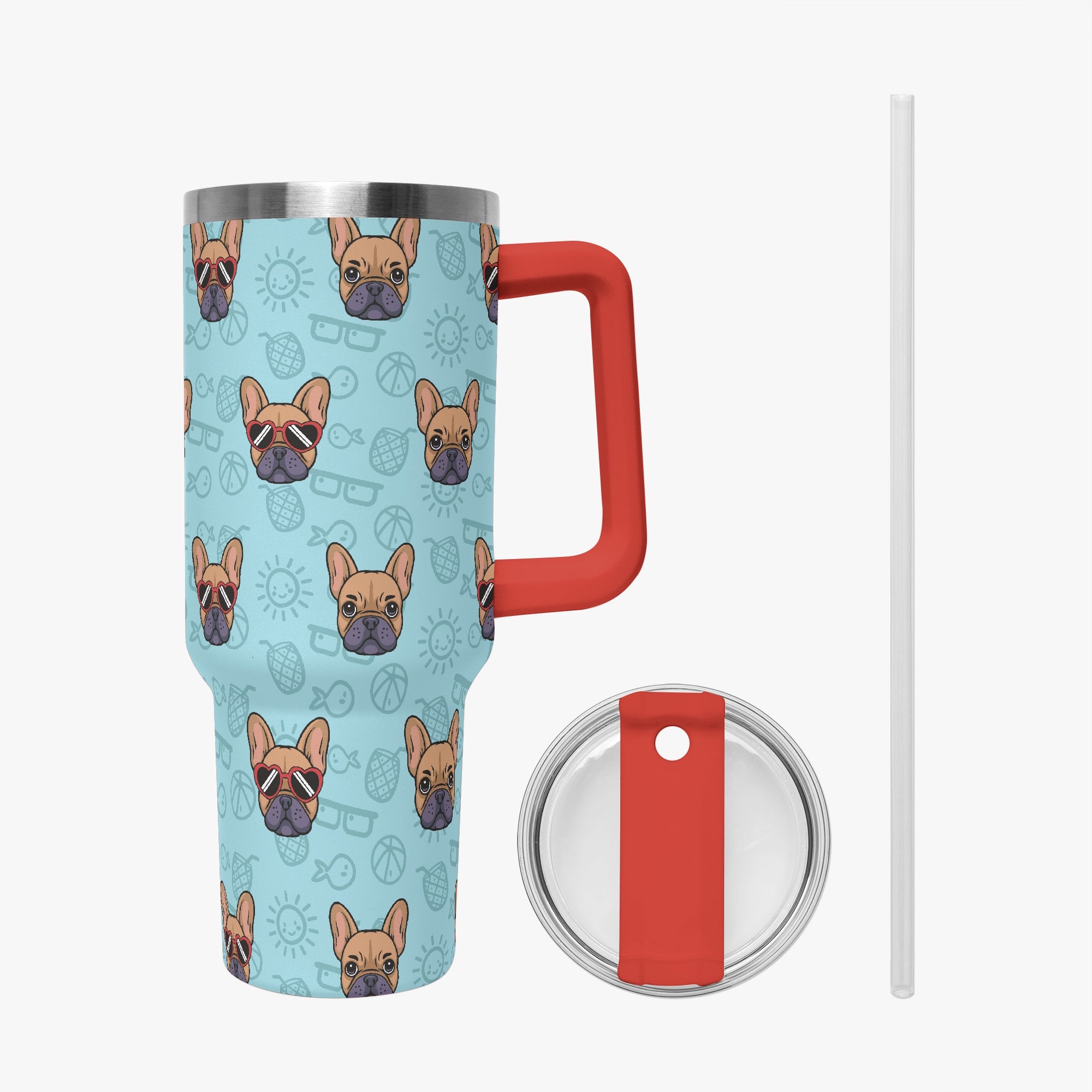 French Bulldog Luca Car Tumbler Cup Essential Dog Supply