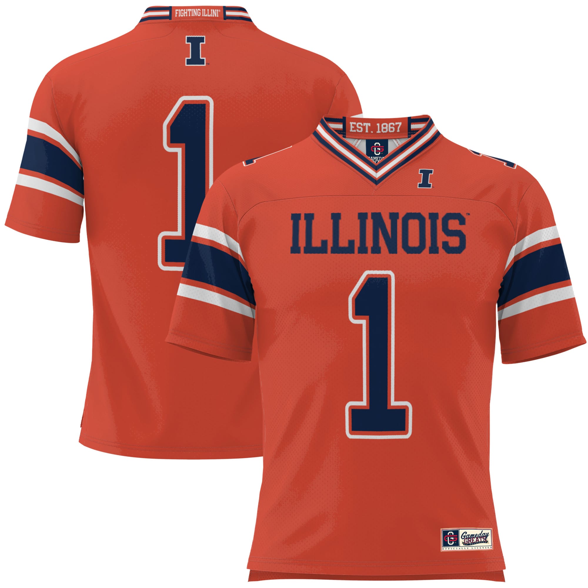 [NJP] Women's Illinois Fighting Illini GameDay Greats Football Jersey - Orange