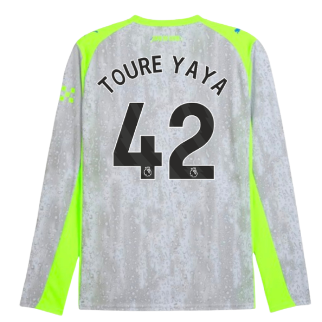 Football Man City Long Sleeve Third Shirt Toure Yaya #42 Top Tier ...
