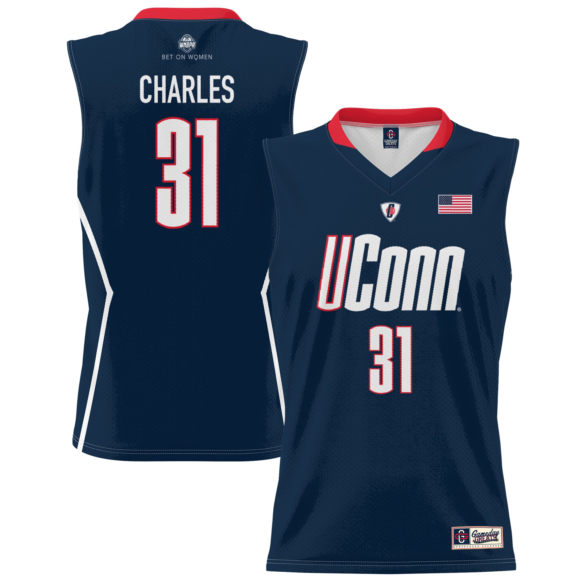 Tina Charles UConn Huskies GameDay Greats Youth Lightweight Basketball Alumni Jersey - Navy