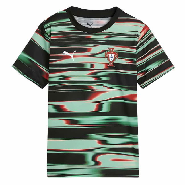 2025-2026 Portugal Prematch SS Jersey (Black) - Kids