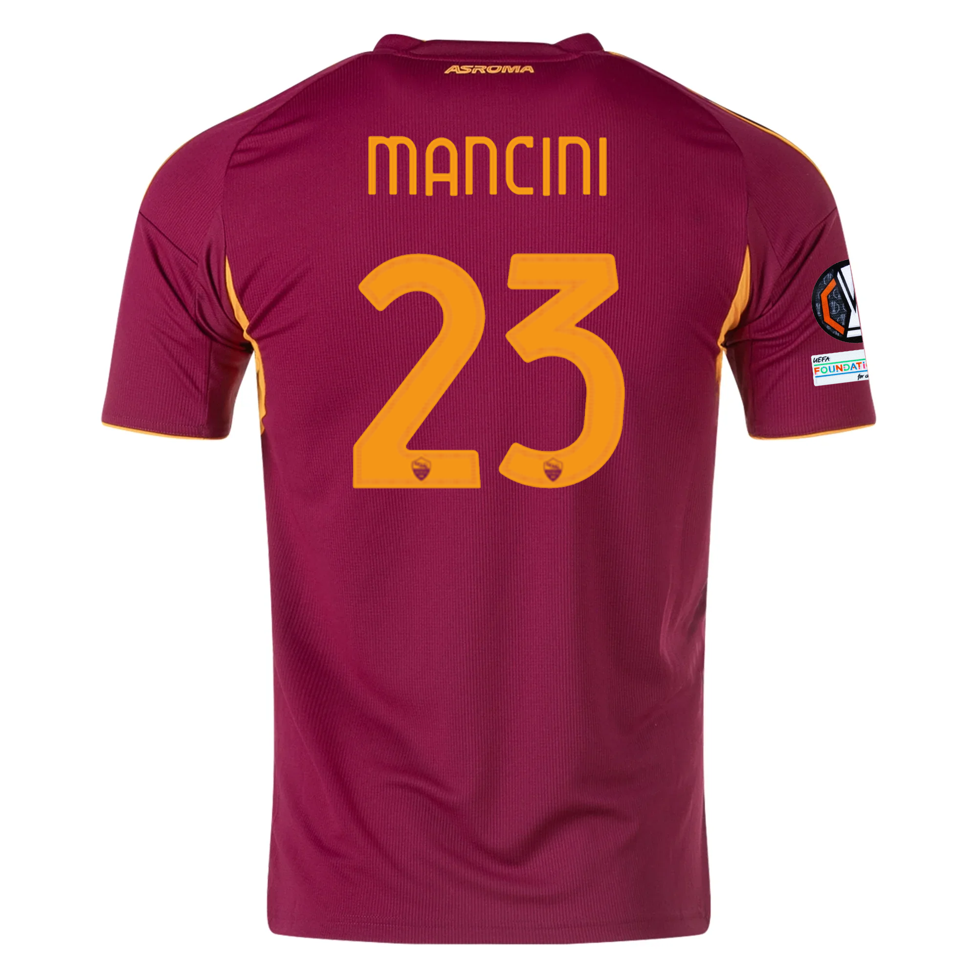 AS Roma Mancini 2025-2026 UEL Home Jersey – Authentic Shirt