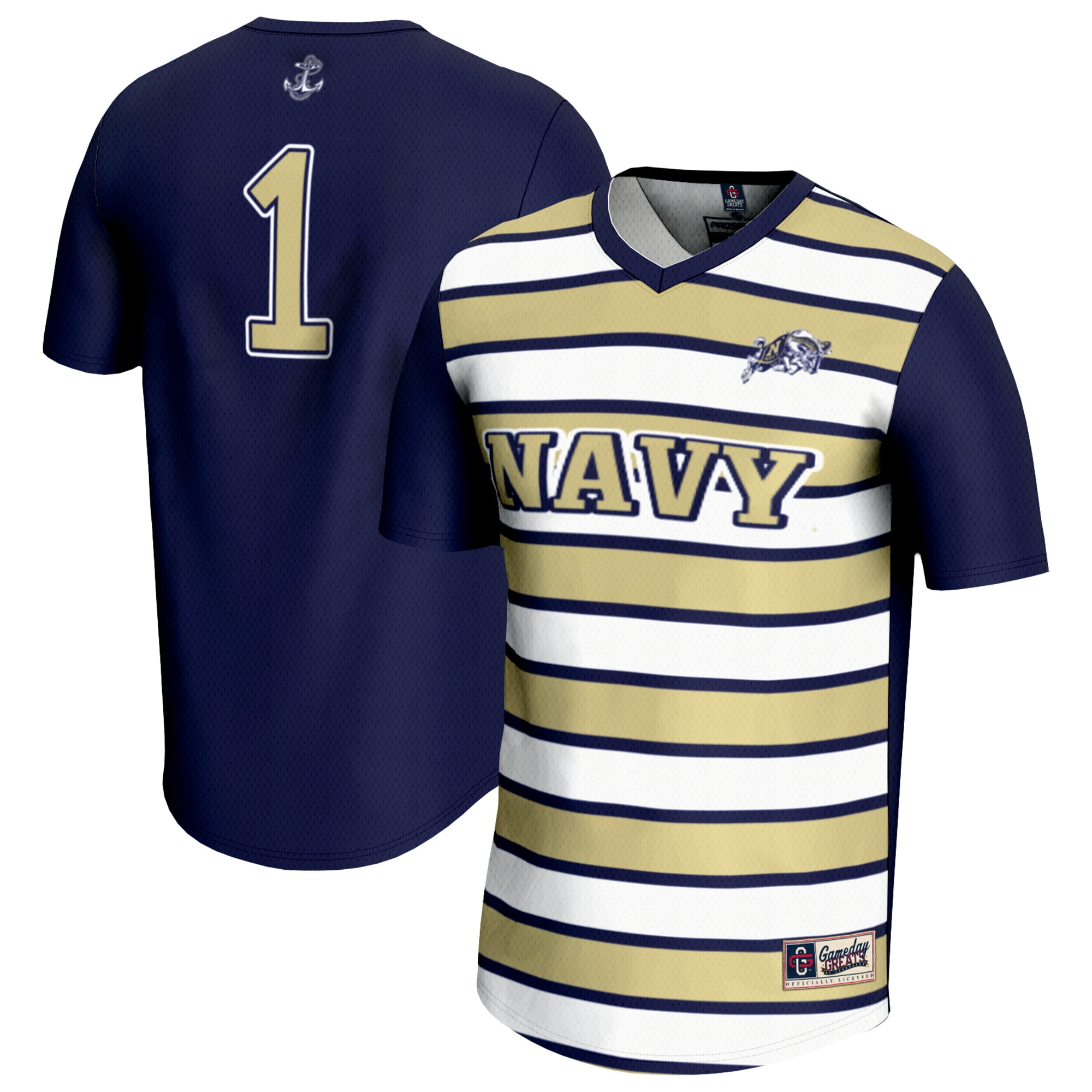 [LK] Navy Midshipmen GameDay Greats Youth Lightweight Soccer Fashion Jersey - Navy