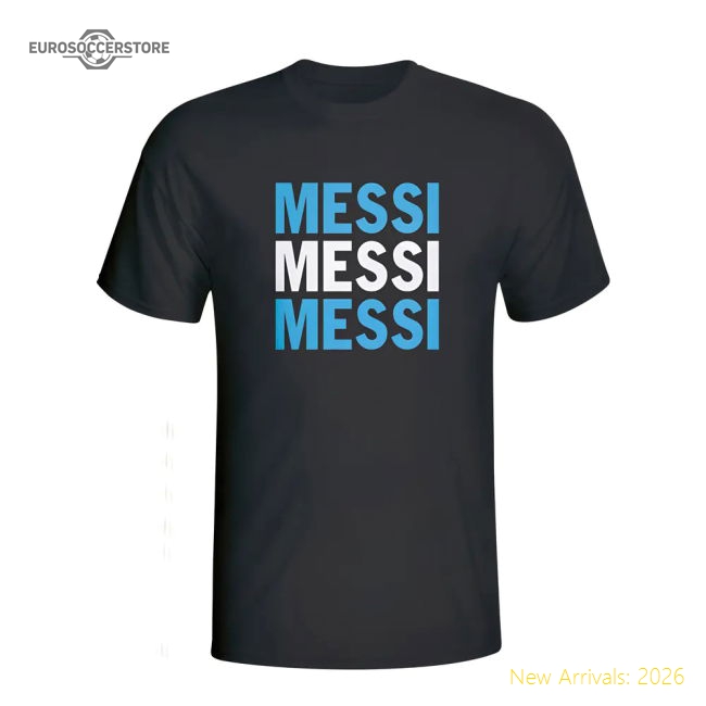 Lionel Messi Argentina Player Flag T-shirt (black)