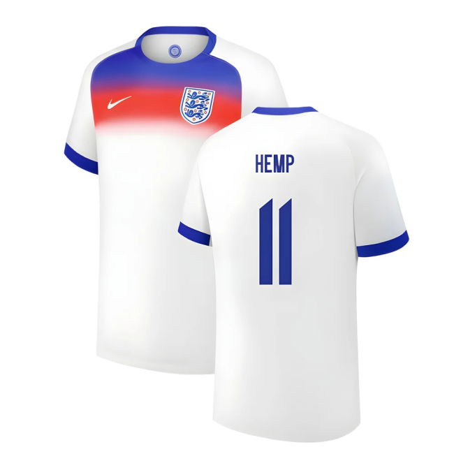Womens HEMP 11 Authentic 2025-2026 England UEFA Home Strip