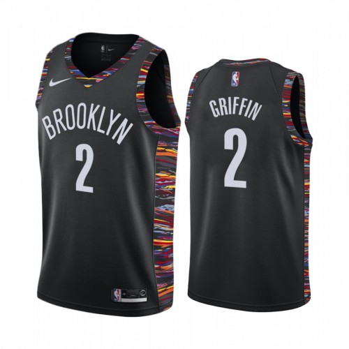 BKN Black Nike B. Nets #2 NBA Jersey Basketball Jersey Game Day Wear
