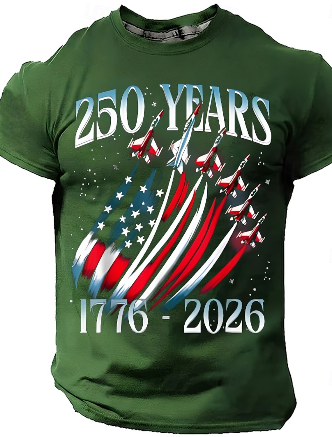 4th of July 2026 250th Memorial Day Patriotic Patriot Graphic US Flag T-Shirt