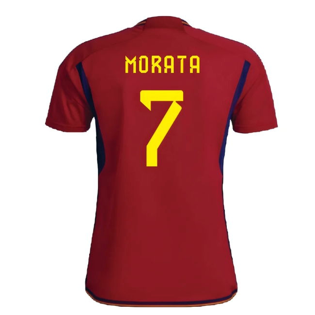 Spain First Team Professional Grade Home Player Jersey (MORATA 7)