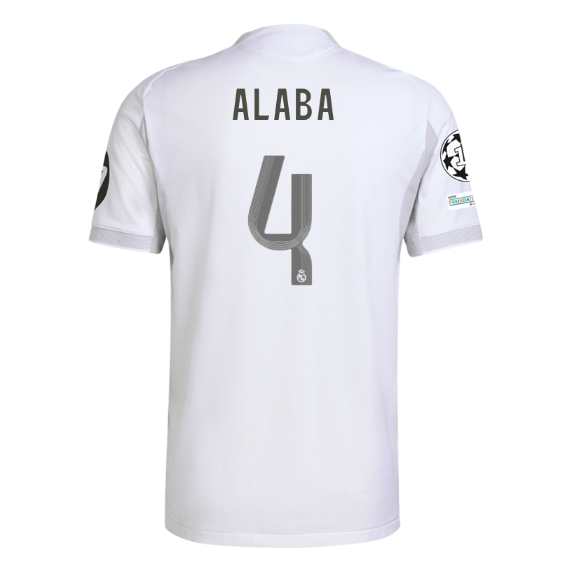 Real Madrid Alaba 2025-2026 UCL Home Jersey – Authentic Shirt