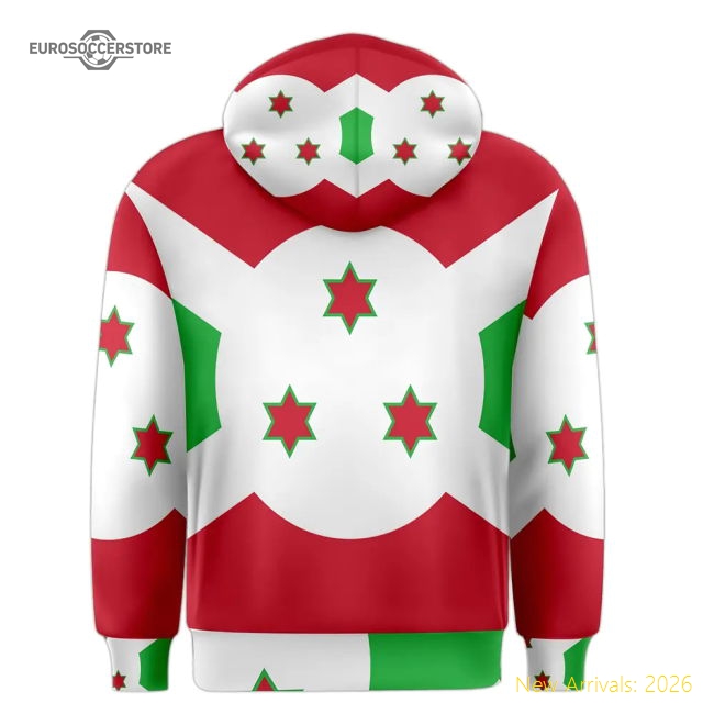 Burundi Sublimated Flag Hoody - Unbeatable Value - Supporter Edition