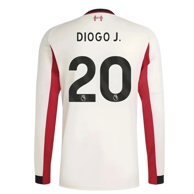 2025-2026 Liverpool Long Sleeve Away Shirt (Diogo J. 20)