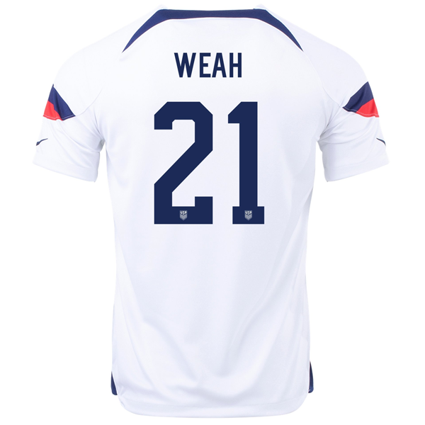 USA Timothy Weah 2022-2023 Home Jersey –  Fan Version S