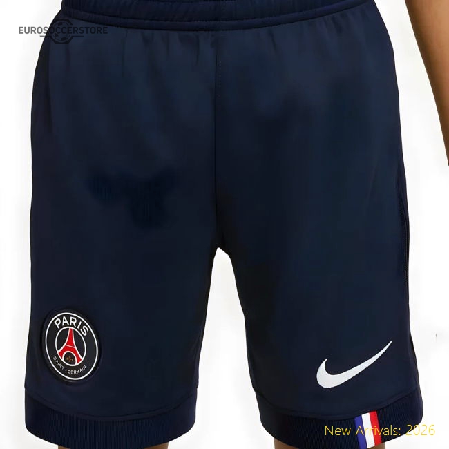 High-Quality Premium 2025-2026 Psg Home Shorts (Navy) - Kids