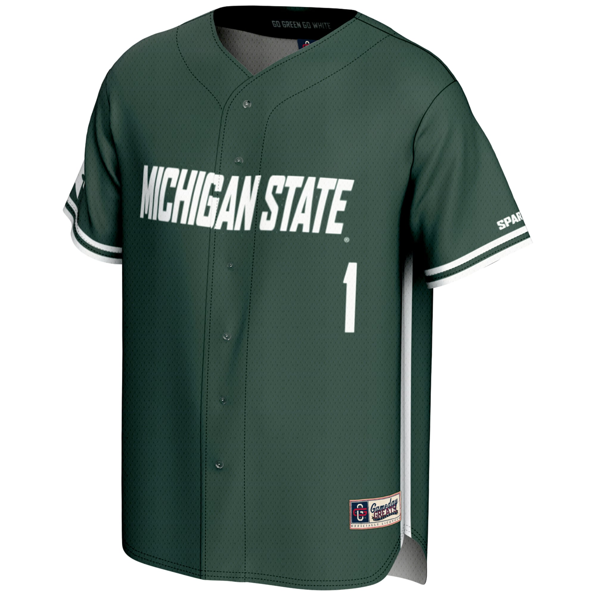 [NJP] Michigan State Spartans GameDay Greats Youth Lightweight Baseball Jersey - Green