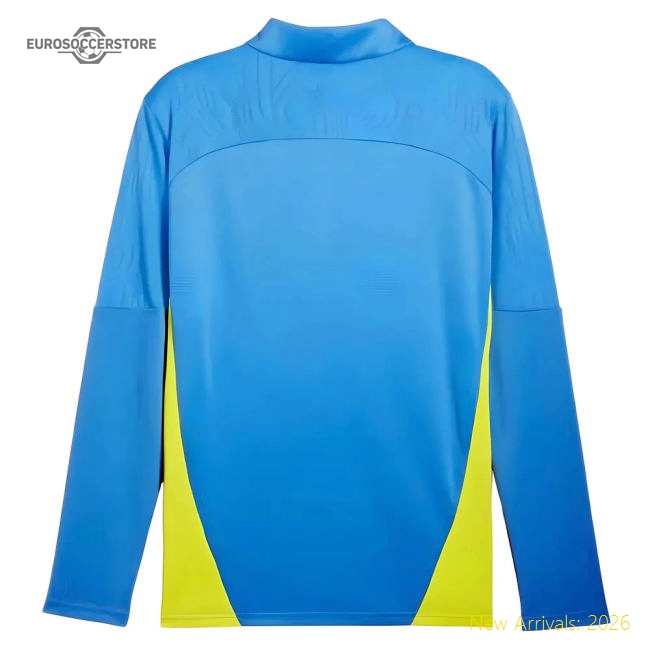 2024-2025 Man City Training 14 Zip Authentic Top Magic Blue