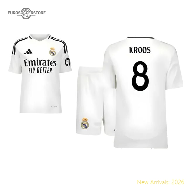 Child-friendly Football Team Youth Kroos Jersey 2024-2025 Stretchy