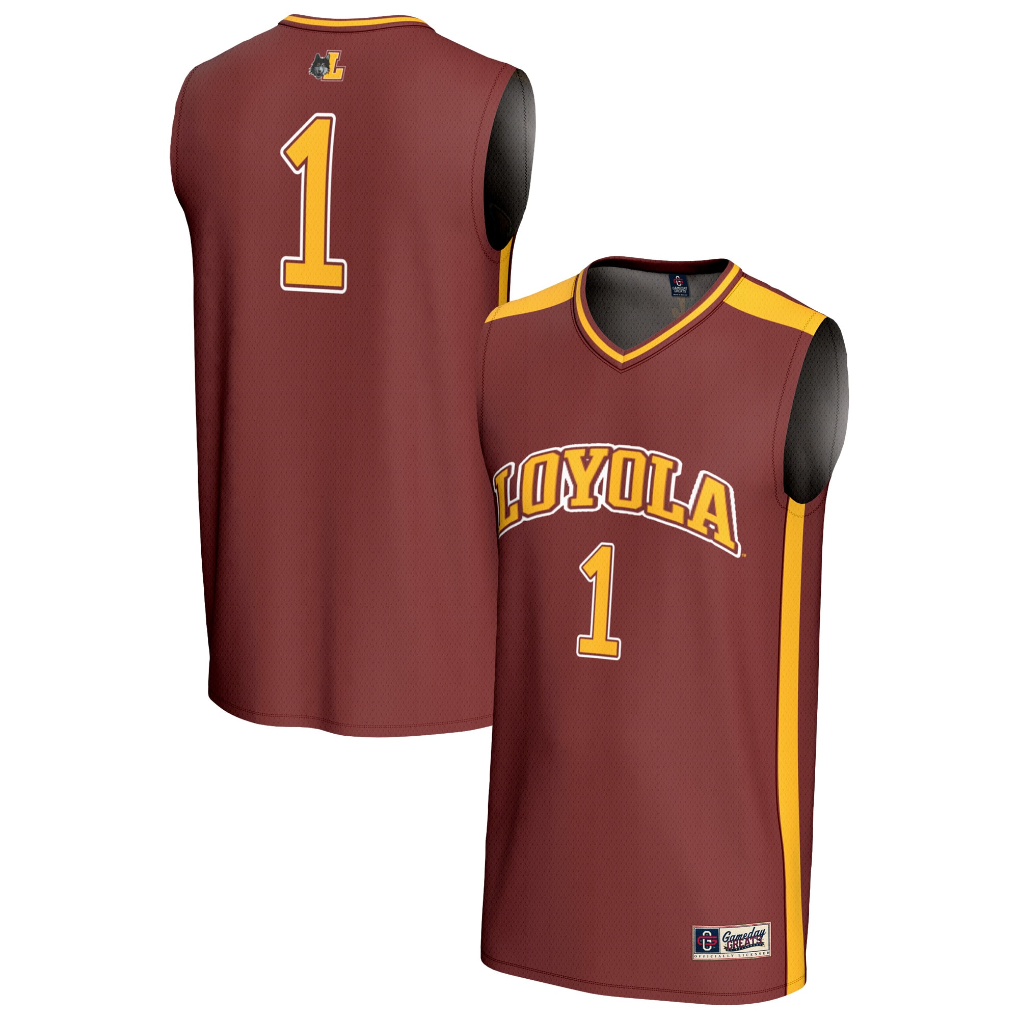 [NJP] Loyola Chicago Ramblers GameDay Greats Unisex Lightweight Basketball Fashion Jersey - Maroon